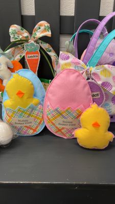 Personalized Stuffed Chick with Egg Shaped Bed