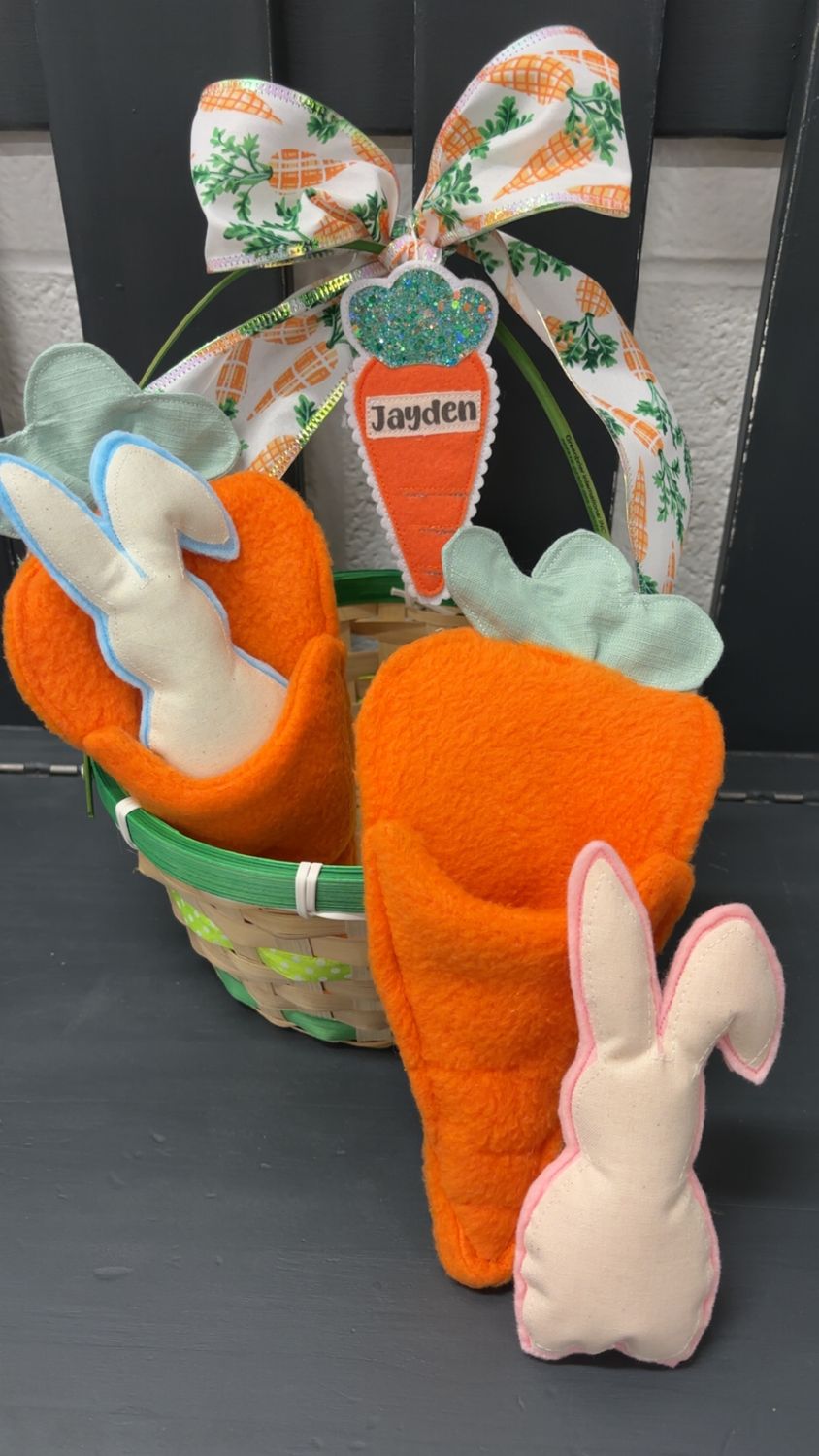 Bunny in Carrot Bed | Personalized