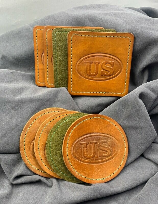 Vintage US Military Insignia Coasters - Set of 4