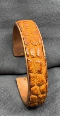 Saddle Tan Crocodile Bracelet