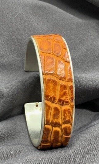 Saddle Tan Crocodile Bracelet