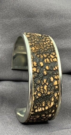 Safari Tan Natural Elephant  Cuff Bracelet