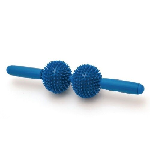 Masāžas rullis ar divām bumbiņām SPIKY TWINN ROLLER, Krāsa: Zila