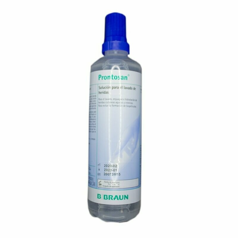 PRONTOSAN SOLUCIÓN ANTISÉPTICA 350 ML PARA EL LAVADO, DESCONTAMINACIÓN E HIDRATACIÓN DE HERIDAS AGUDAS, CRÓNICAS, ETC.