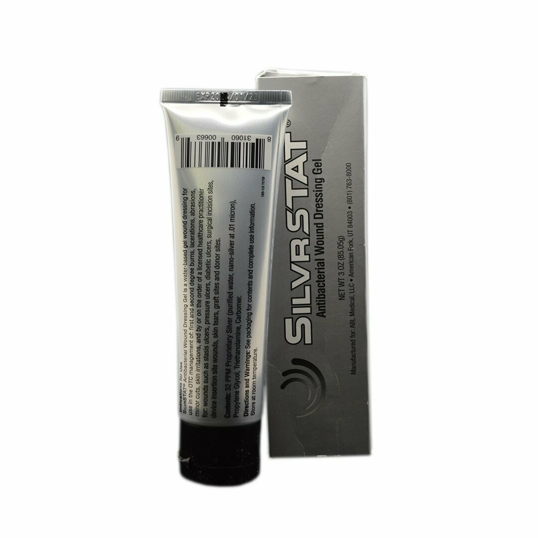 SILVRSTAT TUBO 1 OZ GEL PARA HERIDAS, CONTIENE PLATA IONICA, IDEAL PARA QUEMADURAS, SITIOS DE INCISION QUIRURGICA,  TODO TIPO DE ULCERAS, PIE DIABETICO, PREVIENE INFECCIONES.