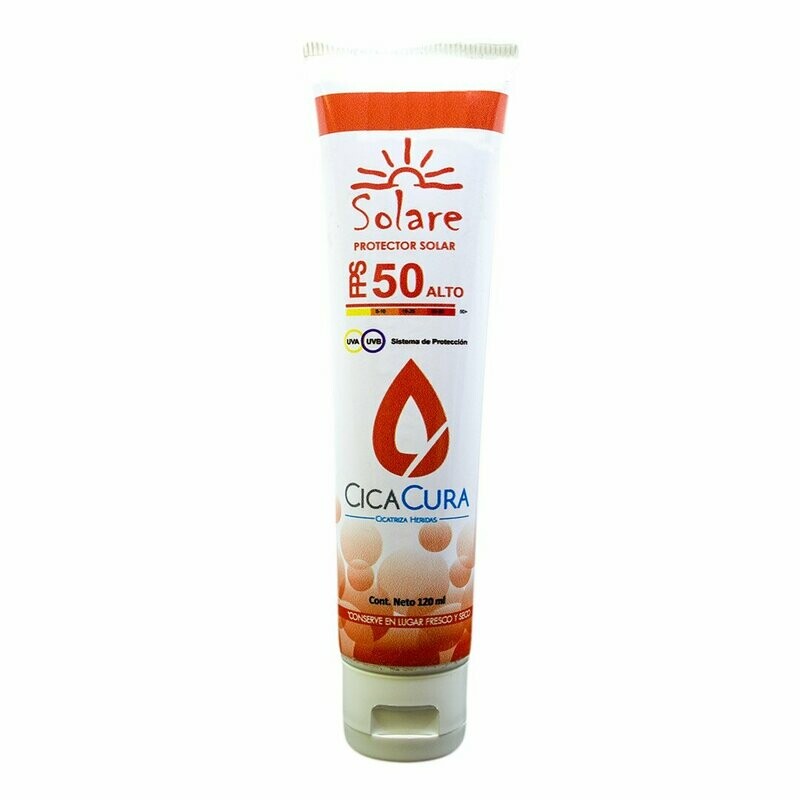 SOLARE 120ML PROTECCIÓN RAYOS UV / UBV FPS50