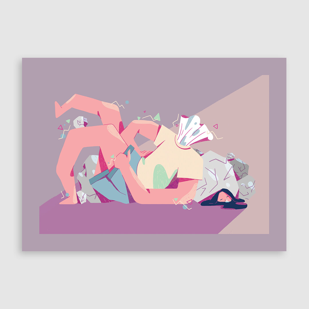 Flu Head - Postcard