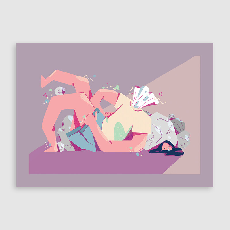 Flu Head - Postcard