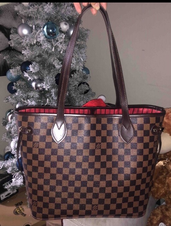 Neverfull GM Brown Cherry Inside