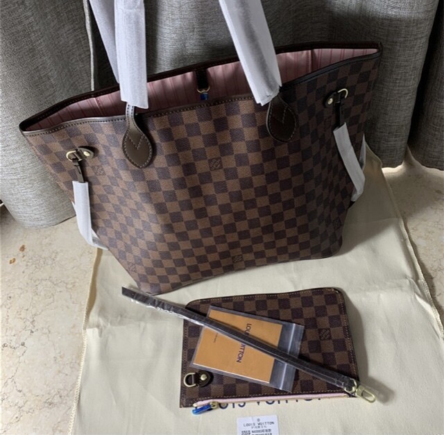 GM Neverfull Brown Pink Inside AAA Genuine Leather