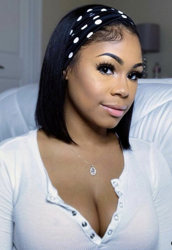 Laced Head Band Wig 100% Human Brazilian Hair