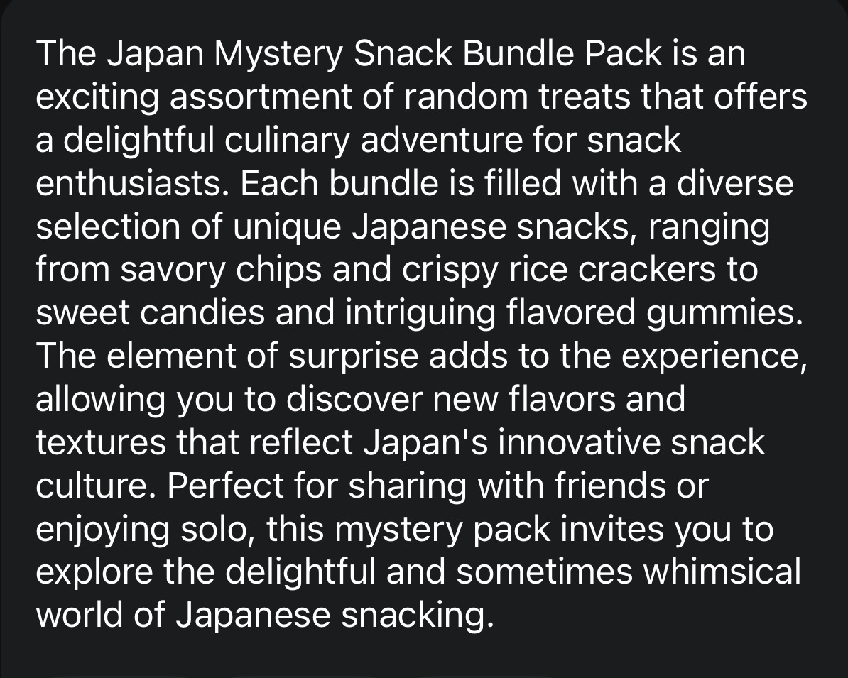 Japan mystery snack bundle