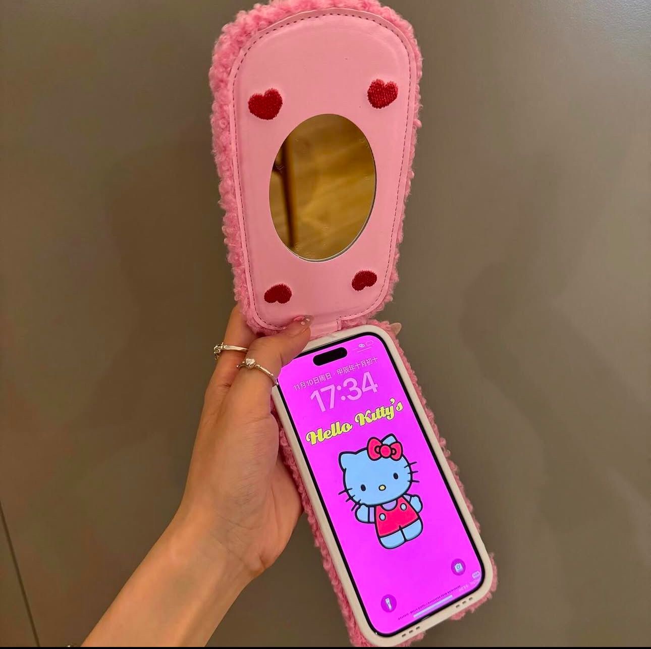 Hello Kitty, pink fuzzy Limited edition phone case