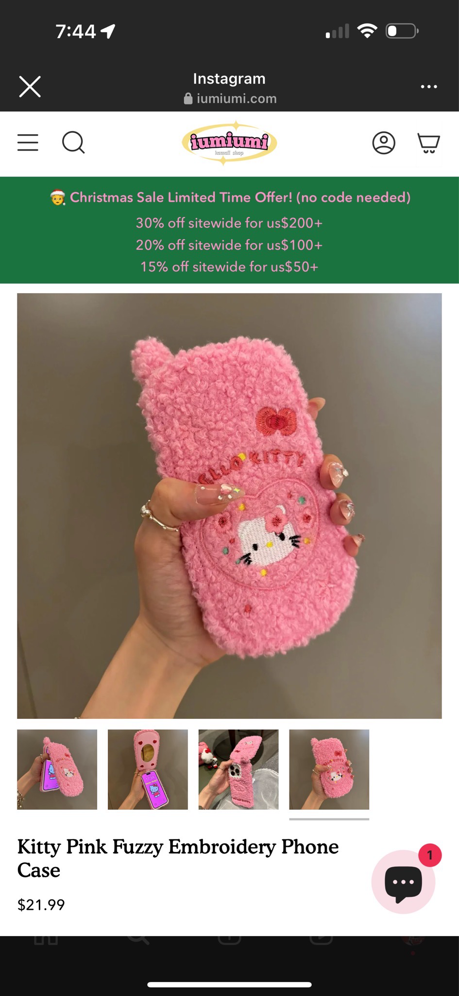 Hello Kitty, pink fuzzy Limited edition phone case