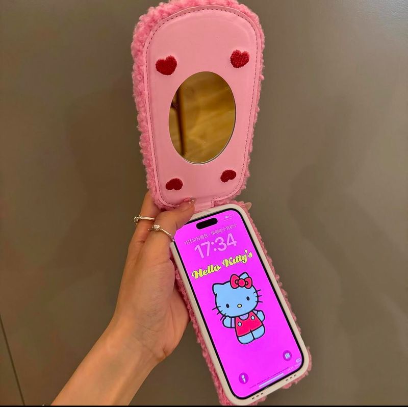 Hello Kitty, pink fuzzy Limited edition phone case