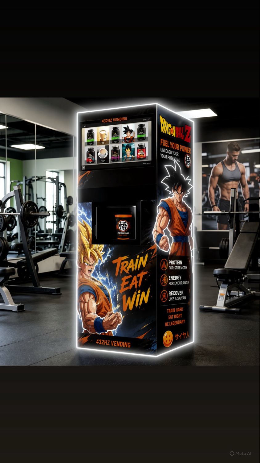 Anime Protein, shake Vending Machine