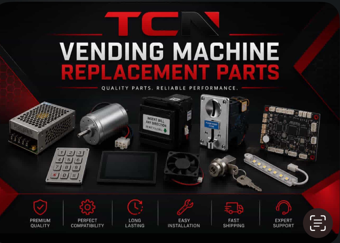 Replacement vending machine machine port