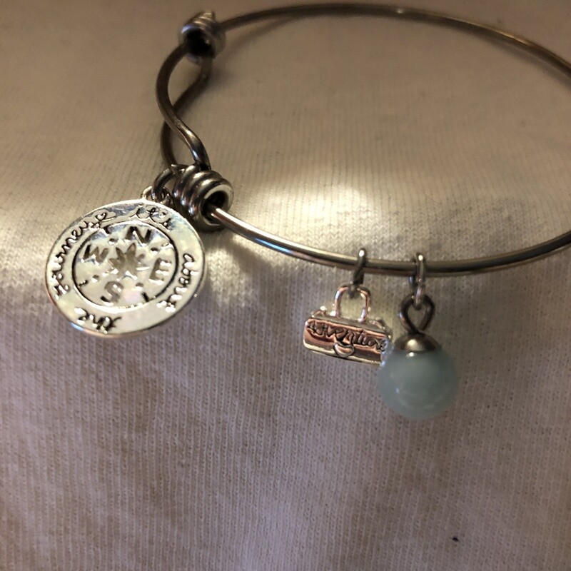 Compass &amp; Medical Bag Charm Bracelet – Vintage Direction &amp; Quiet Care 