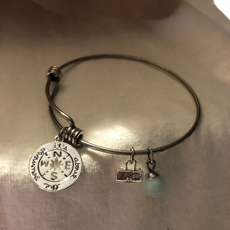 Compass &amp; Medical Bag Charm Bracelet – Vintage Direction &amp; Quiet Care 