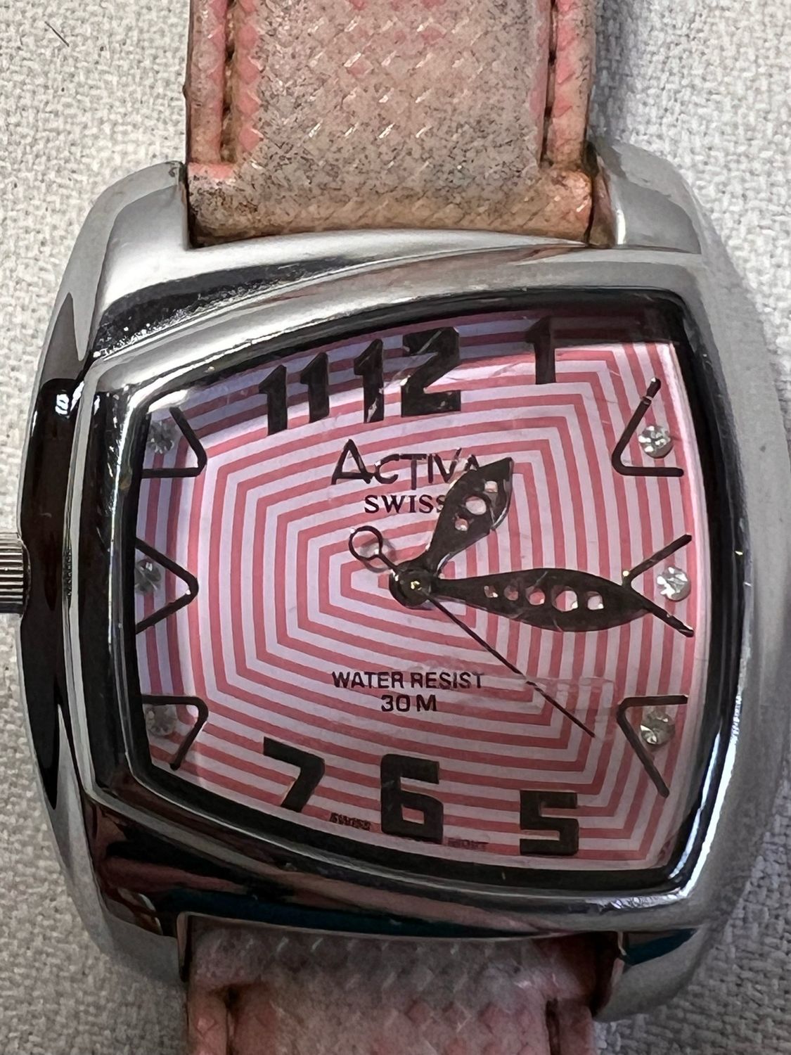 RARE Left handed Swiss Activa Watch