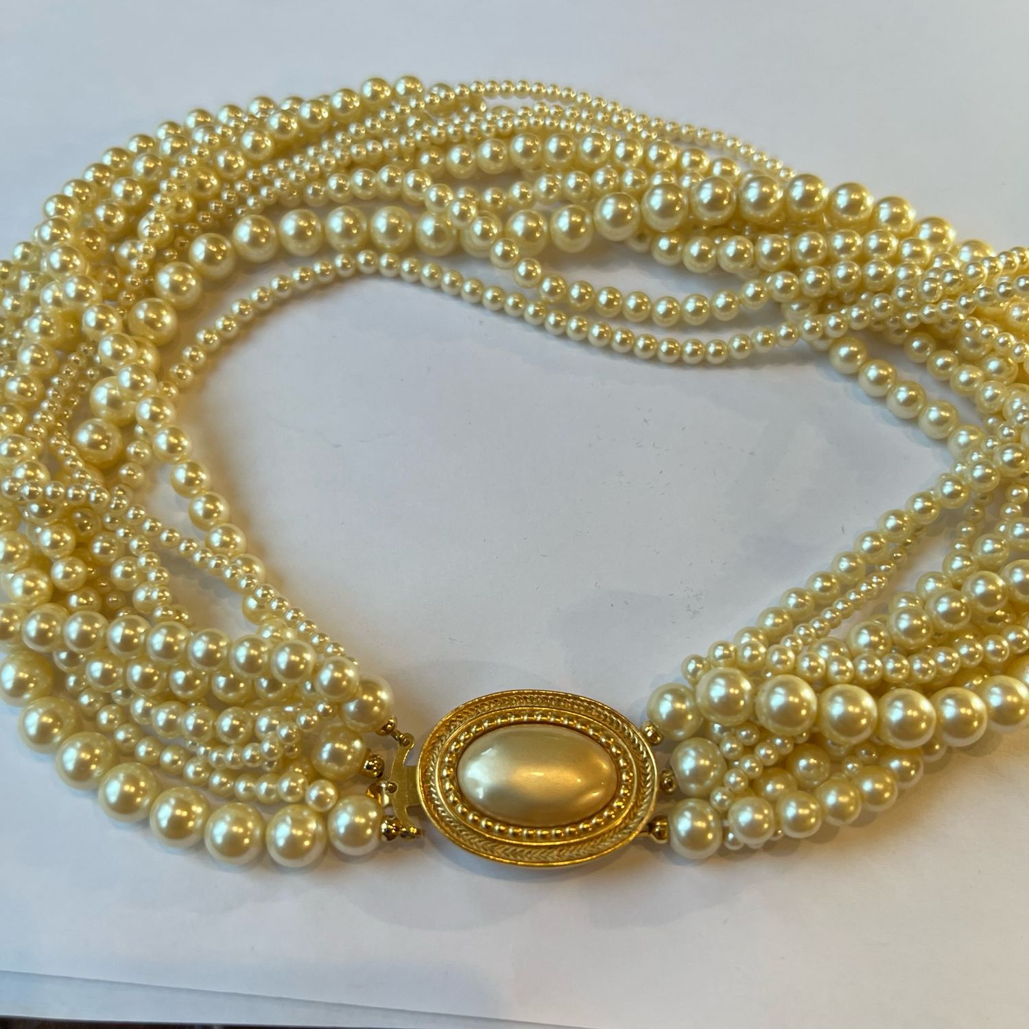 Ten Strand Signed CAROLEE Faux Pearl Necklace