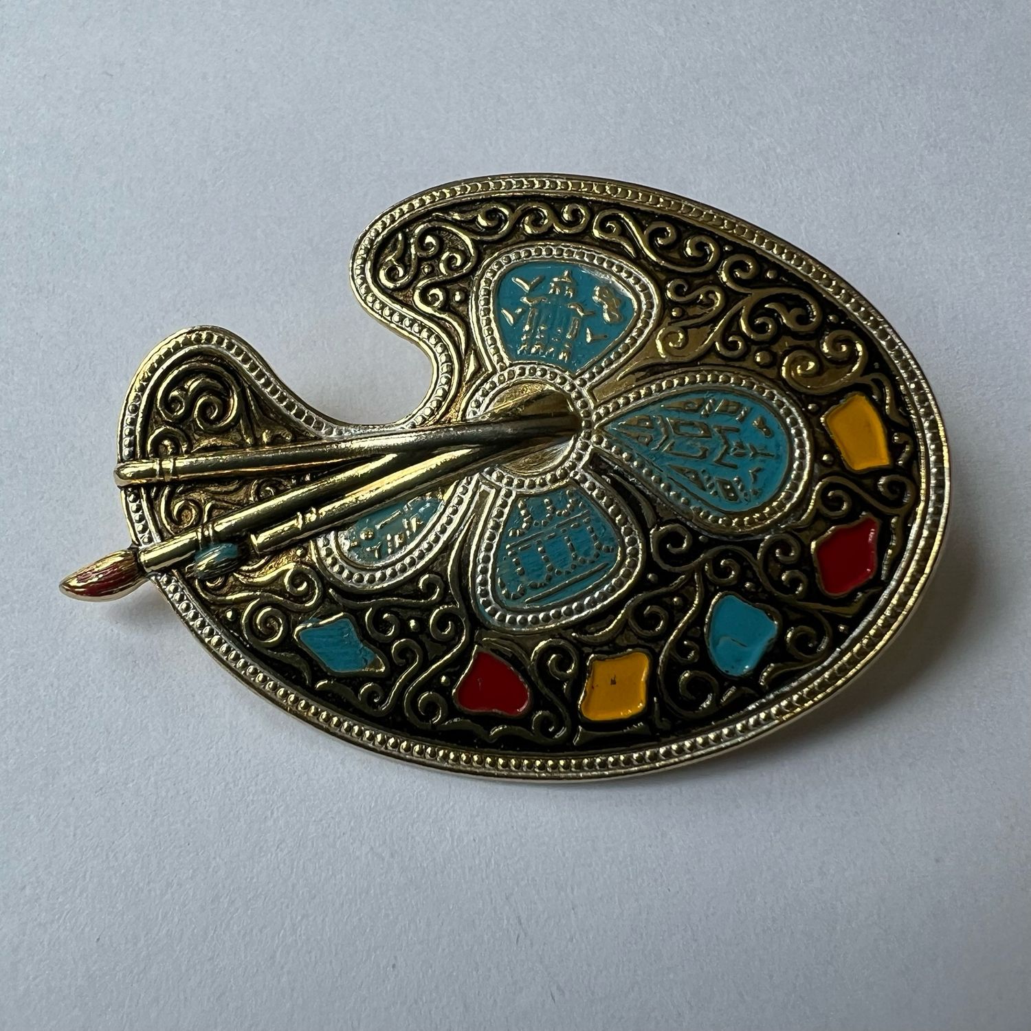 Painters Palette Pin/Brooch