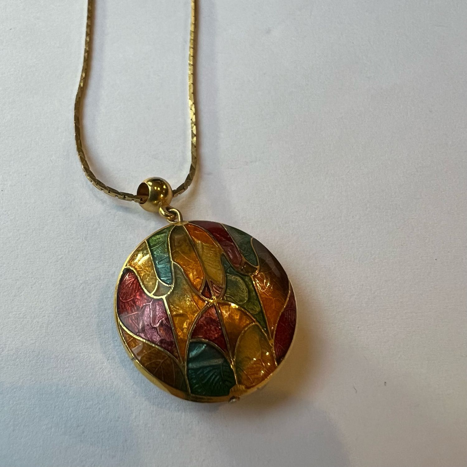 Round Cloisonné Pendant