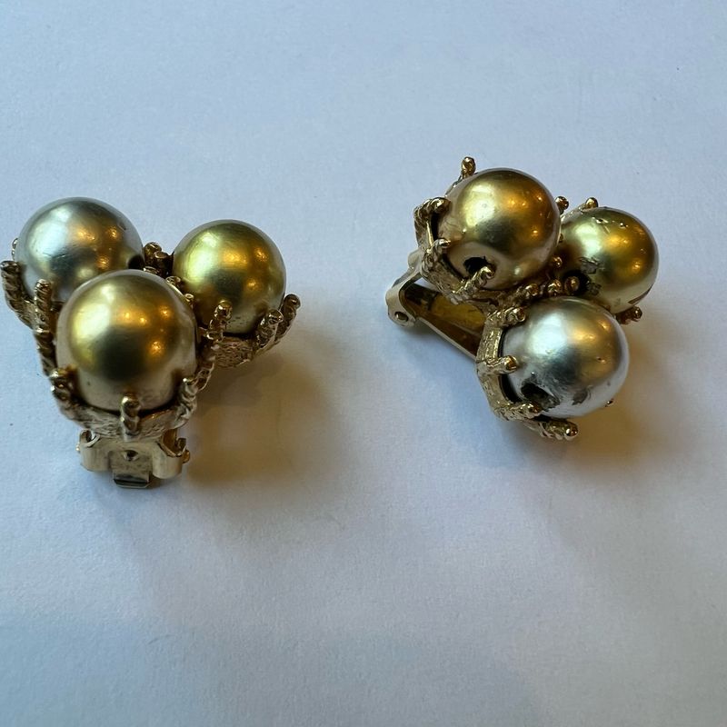 MARVELLA Faux Pearl Clip-On Earrings