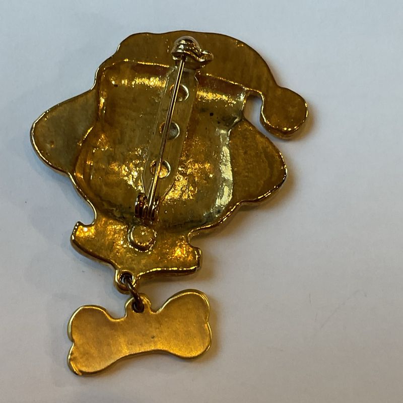 Art Deco Christmas Dog Brooch – Glittered Charm &amp; Holiday Whimsy