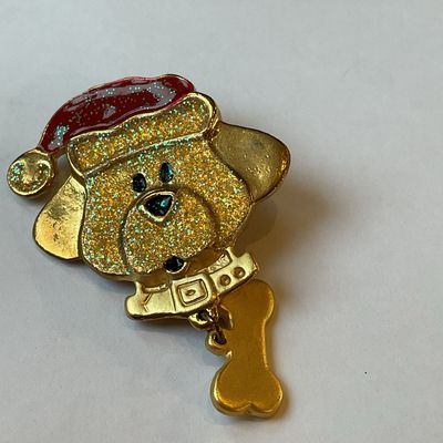 Christmas Dog Pin
