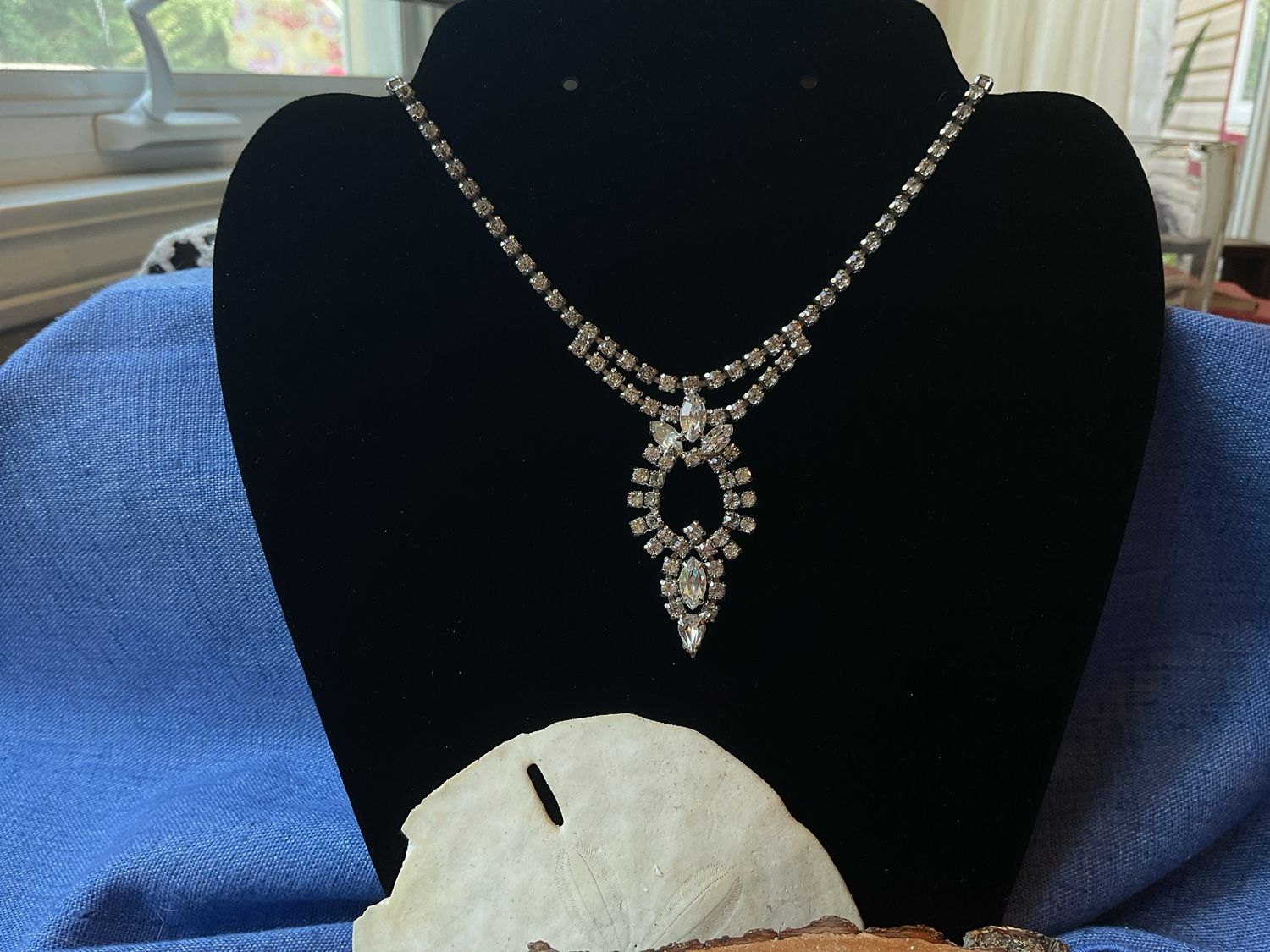 La-Rel Signed Rhinestone &amp; Silvertone Necklace