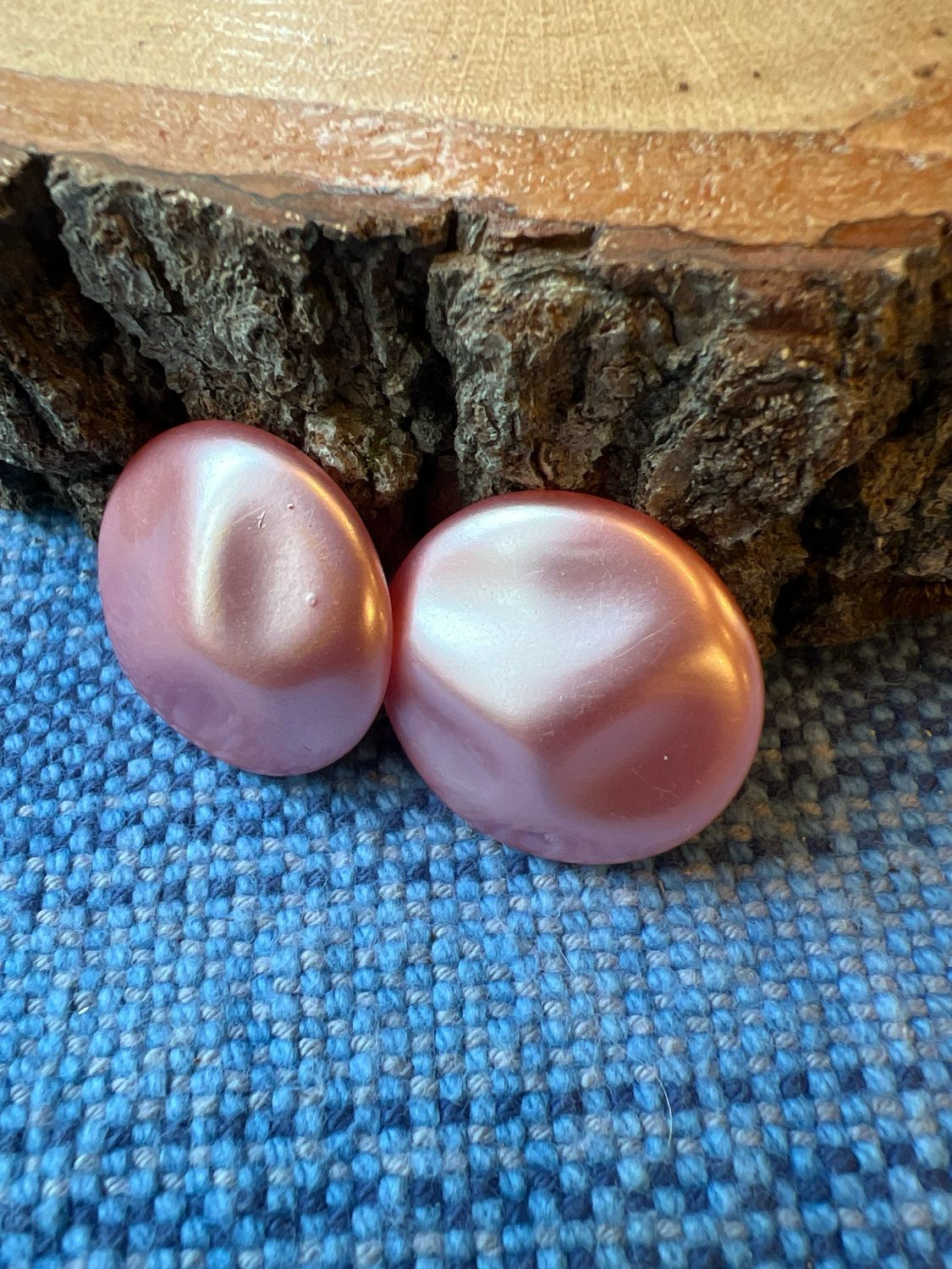 Pink Acrylic Clip-on Earrings
