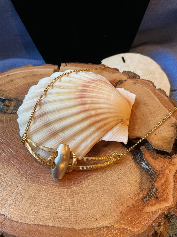 Crown Trifari Gold Tone Chain Collar Necklace