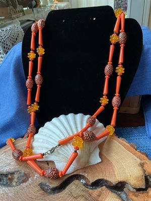 Orange Beaded necklace