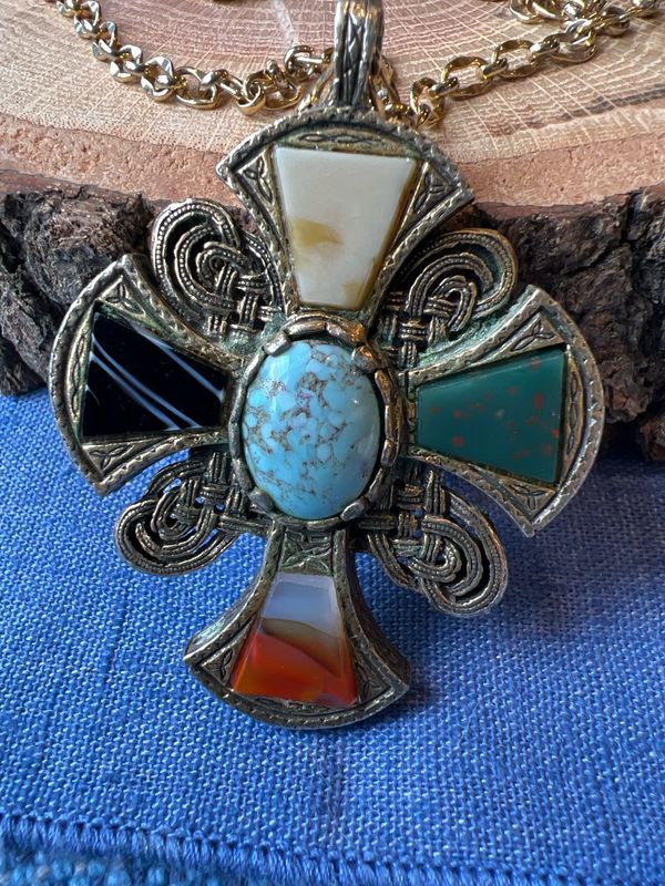 Signed MIRACLE Celtic Cross Necklace – Scottish Heritage &amp; Vintage Devotion