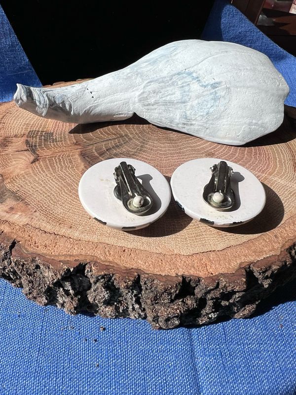 Black And White Striped Earrings