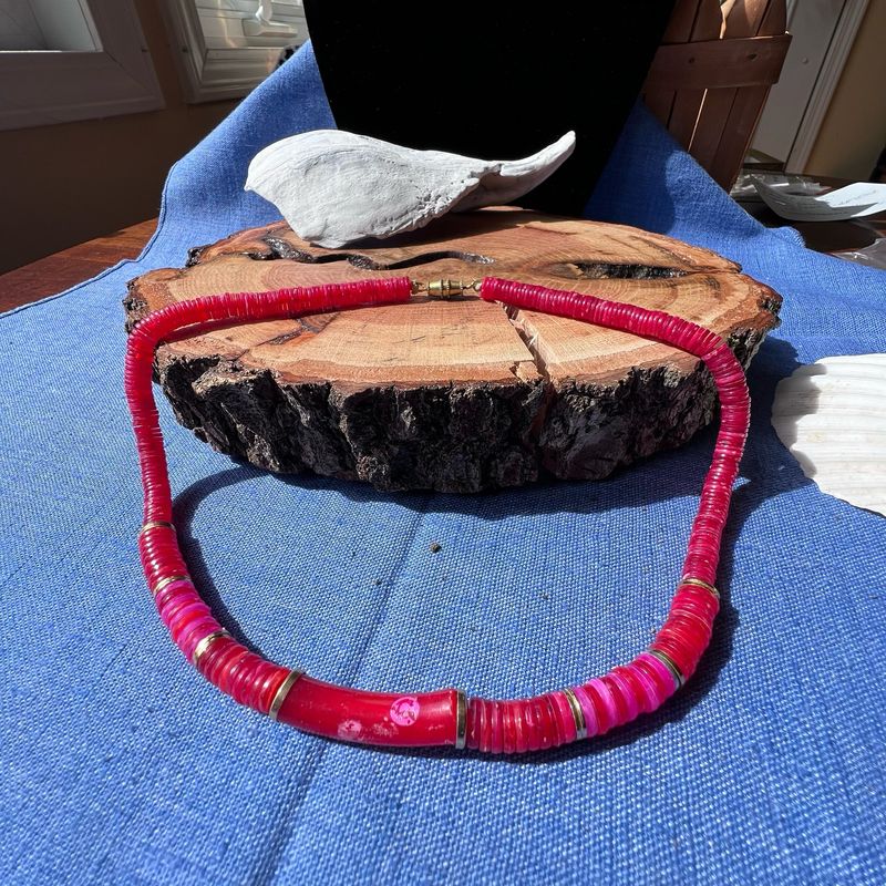 Red Coral Colored Choker/Necklace