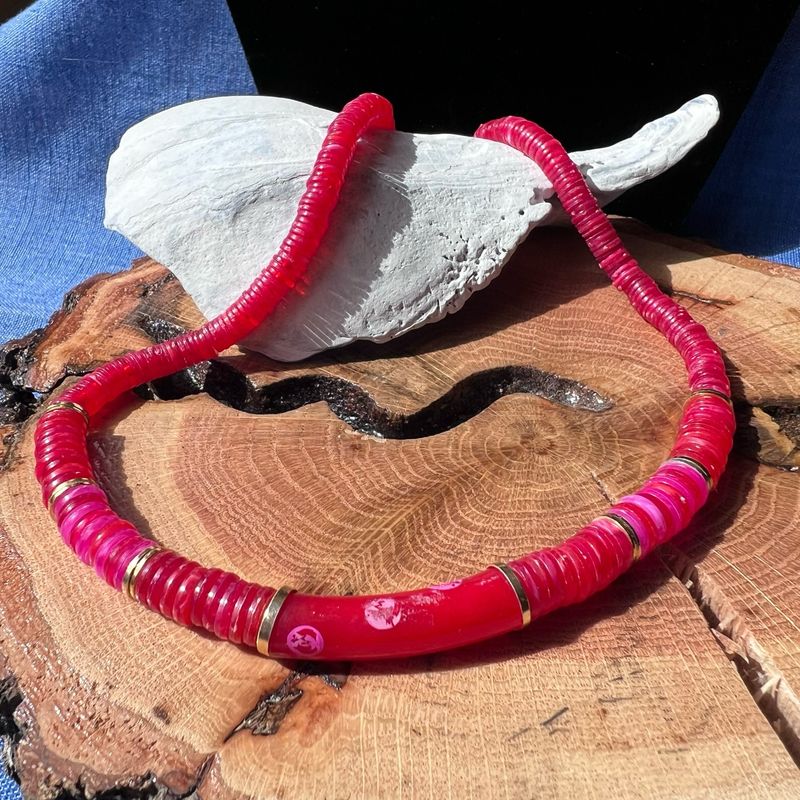 Red Coral Colored Choker/Necklace