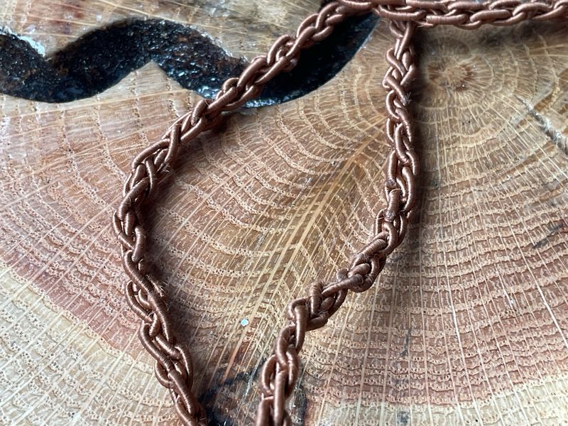 Textured Copper Cross Pendant – Vintage Warmth &amp; Threaded Faith