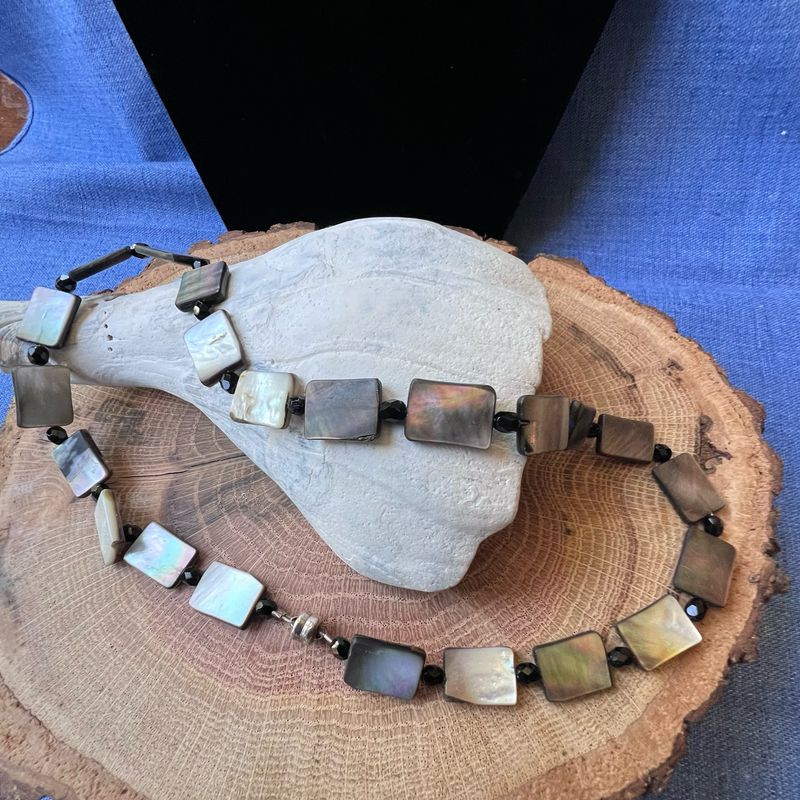 Abalone Radiance | 16” Magnetic Closure Necklace from Estate Collection