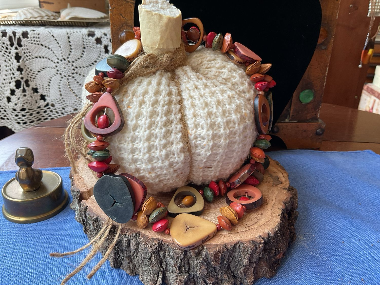 Nut Wood And Seeds Necklace``