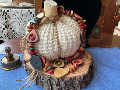 Nut Wood And Seeds Necklace``