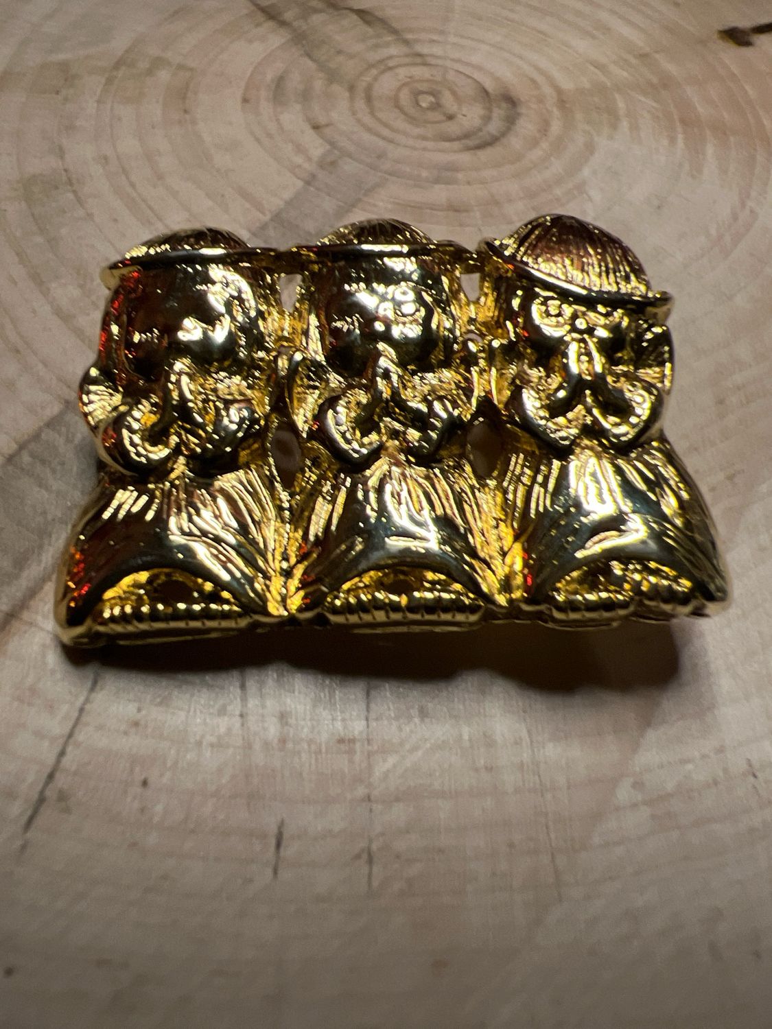 Vintage Golden 3 Praying Angels