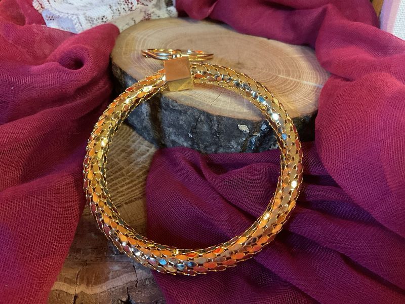 Gold Mesh Key Ring
