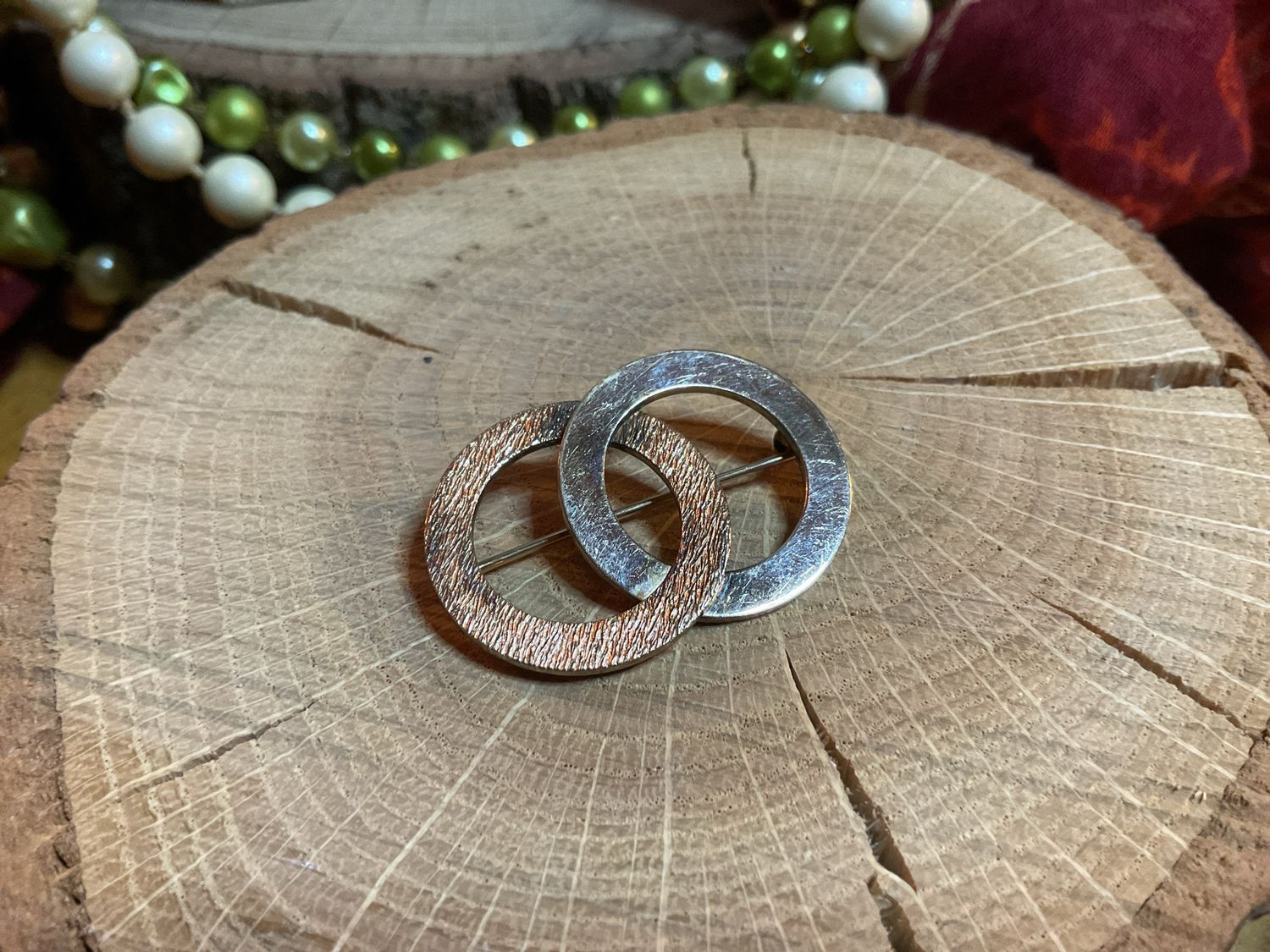 A &amp; Z Hallmarked Gold Overlap Earrings
