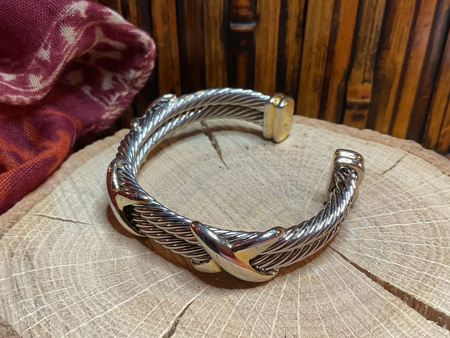 Silver &amp; Gold Triple Bracelet