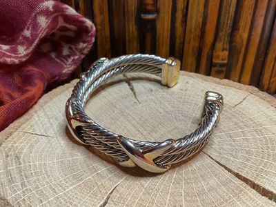 Silver &amp; Gold Triple Bracelet