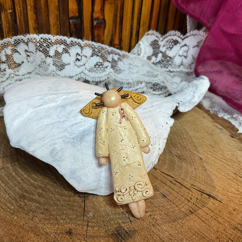 Flying Angel Brooch – Breast Cancer Awareness &amp; Vintage Grace