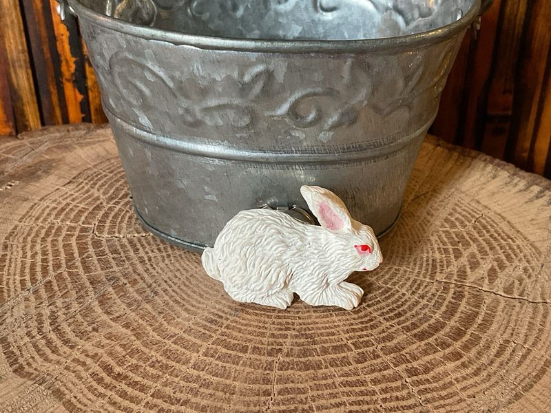 White Bunny Button Cover