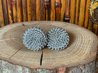 Woven Silver Earrings